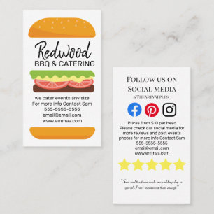 Carte De Visite BBQ traiteur porcins rôtis événements mariages col