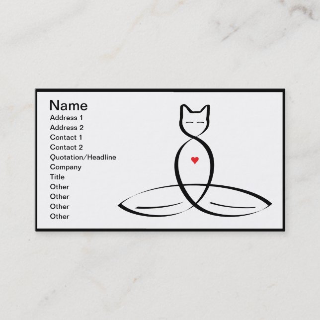 Carte De Visite Be The Change - Texte de style régulier. Personnal (Devant)