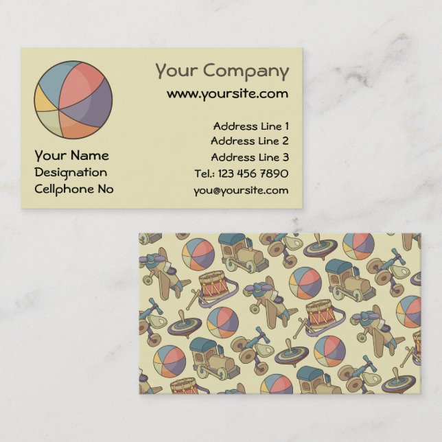 Carte De Visite Beach Ball (Devant / Derrière)