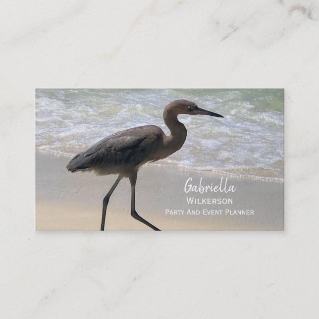 Carte De Visite Beach Bird (Devant)