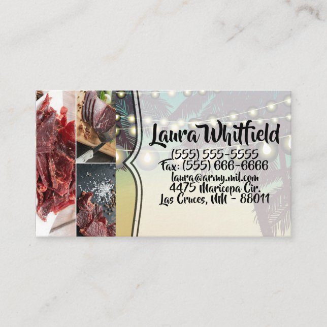 Carte de visite Beach Coucher de soleil Palm Tree  (Devant)