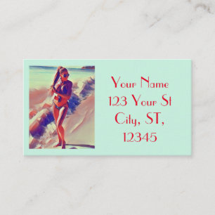 Carte De Visite Beach Girl Thunder_Cove