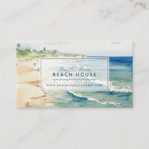 Carte De Visite Beach Scape Beach House Cottage B&B Location