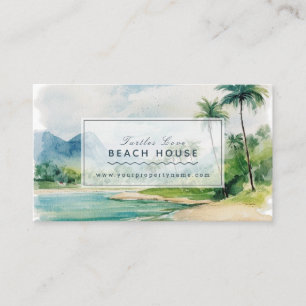 Carte De Visite Beach Scape Beach House Cottage B&B Location