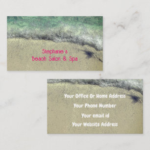 Carte De Visite Beach Waves Ocean Pink Artsy Elégant Salon