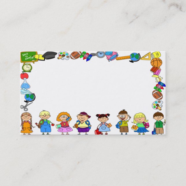 Carte De Visite beau businesscard gentil mignon pour des enfants (Devant)