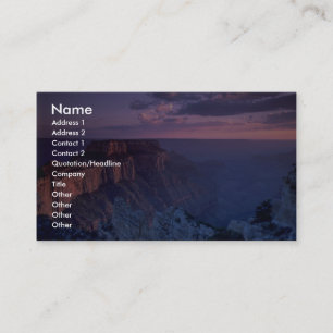 Carte De Visite Beau coucher du soleil : Canyon grand, Arizona
