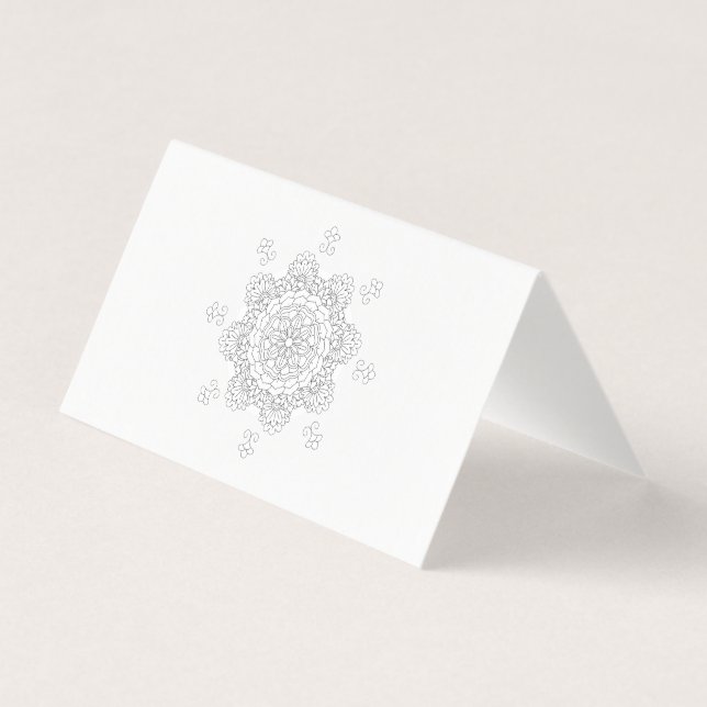 Carte De Visite Beau mandala design fleur design indien vect (Dos)
