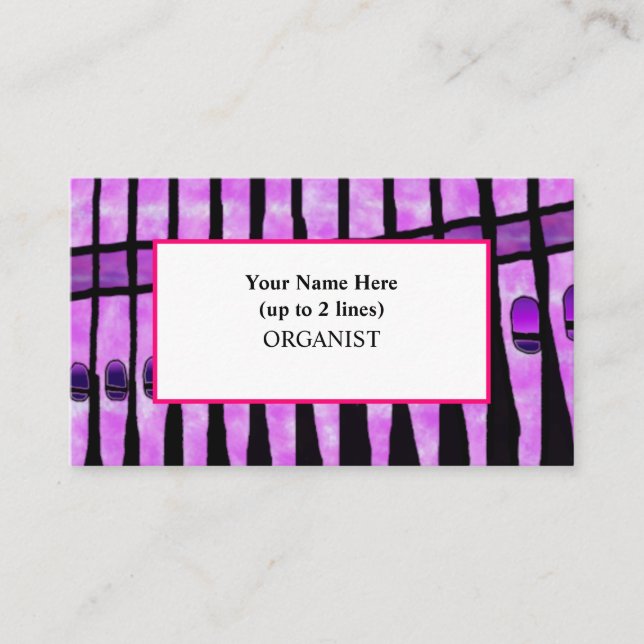 Carte De Visite Beau organisme de l'Avent Organ Pipes (Devant)