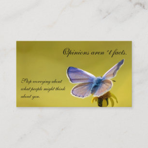 Carte De Visite Beau papillon avec citation motivante