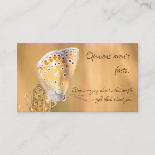 Carte De Visite Beau papillon avec guillemets motivants busine