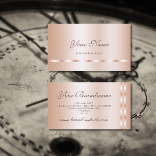 Carte De Visite Beau Rose Gold Effet Professionnel et moderne