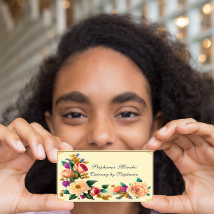 Carte De Visite Beau style Rose Vintage