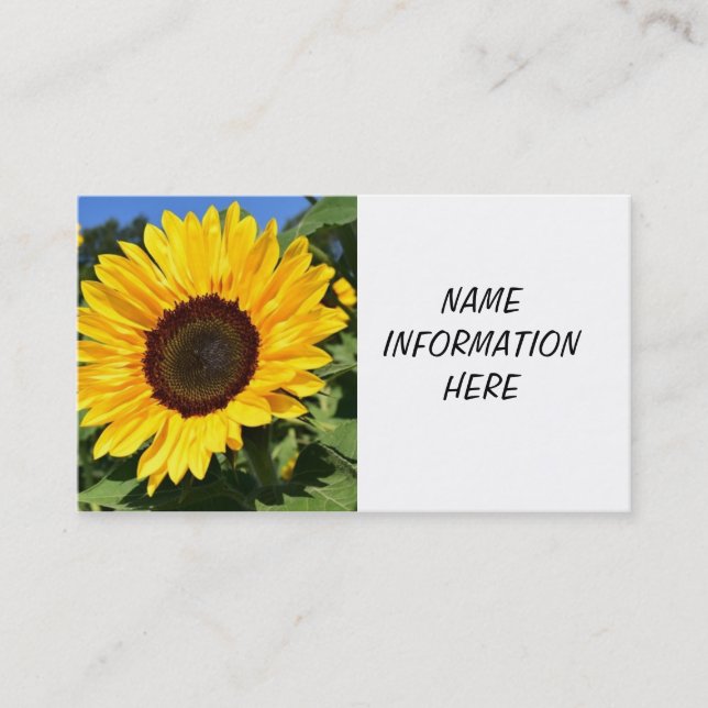 carte de visite "BEAU SUNFLOWER" (Devant)