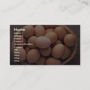 Carte De Visite Beaucoup d'oeufs dans le panier