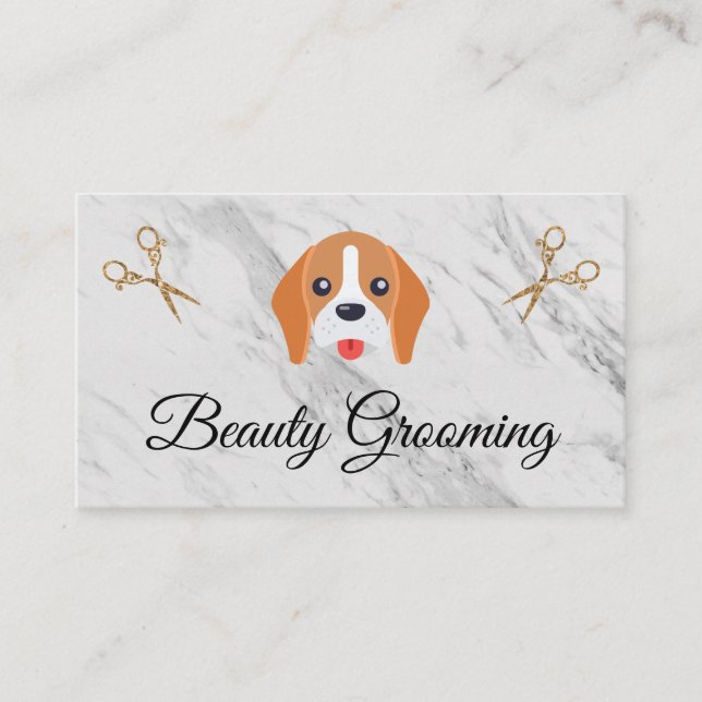 Carte De Visite Beauté Chien Groomer Elite Shears (Devant)