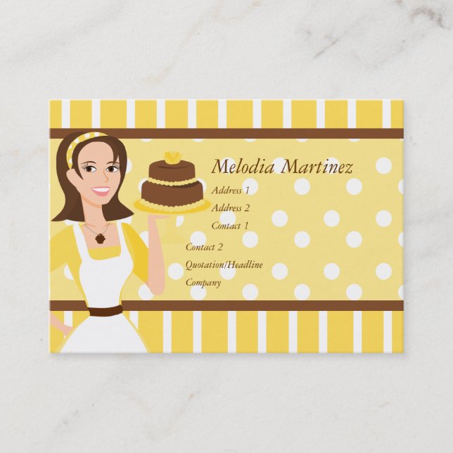 Carte De Visite Beauté du gâteau (Devant)