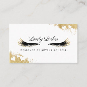 Carte De Visite Beauté Gold Dusted Mascara Eye Lashes Luxueux