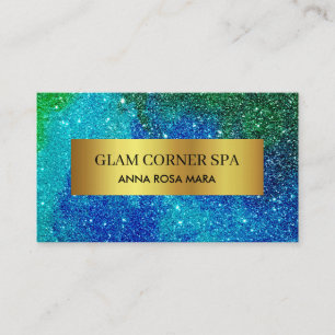 Carte De Visite *~* Beauté Luxe Gold Foil QR Parties scintillant B