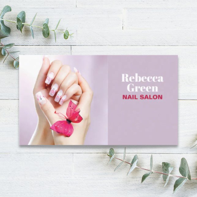 Carte De Visite Beauté moderne Manicuriste Nail Artiste Nail Salon (Modern Beauty Manicurist Nail Artist Nail Salon Business Card)