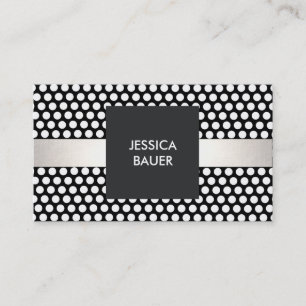 Carte De Visite Beauté moderne mignonne Motif noir et blanc