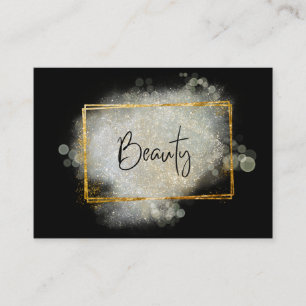 Carte De Visite *~* BEAUTÉ - Parties scintillant Gold Frame Silver