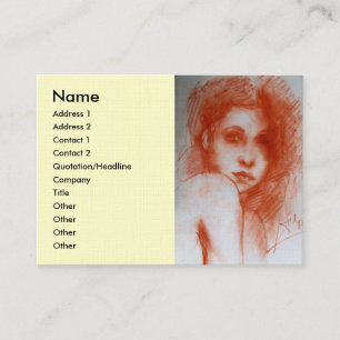 Carte De Visite BEAUTÉ ROMANTIQUE / Portrait de femme en Sepia Bro
