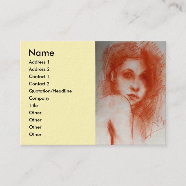 Carte De Visite BEAUTÉ ROMANTIQUE / Portrait de femme en Sepia Bro (Devant)