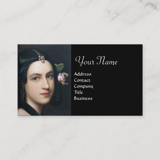 Carte De Visite BEAUTÉ ROMANTIQUE, Spa de salon, Artiste de maquil (Devant)