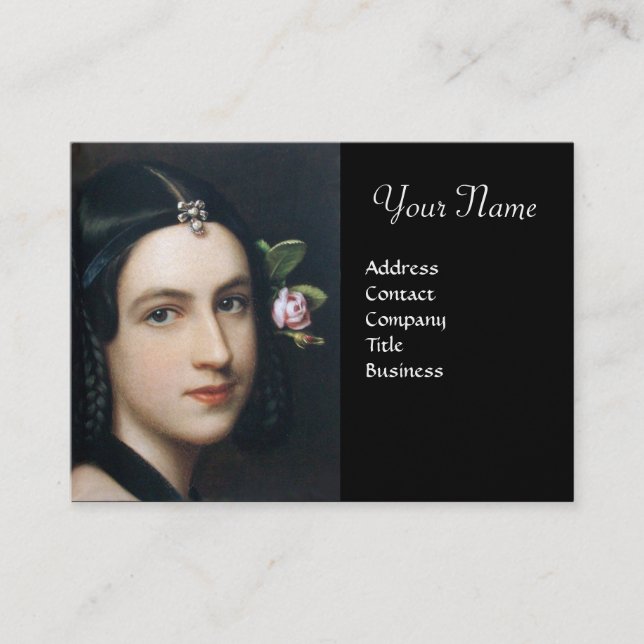 Carte De Visite BEAUTÉ ROMANTIQUE, Spa de salon, Artiste de maquil (Devant)