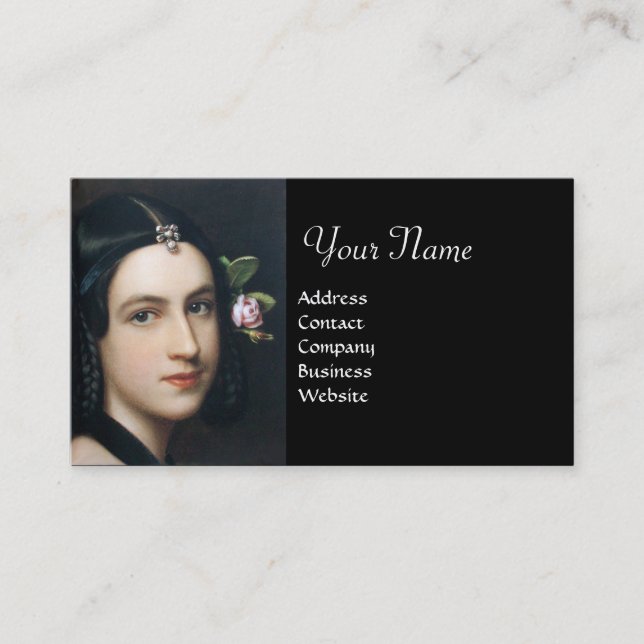 Carte De Visite BEAUTÉ ROMANTIQUE, Spa de salon, maquilleur (Devant)