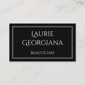 Carte de visite Beauticien classique et basique