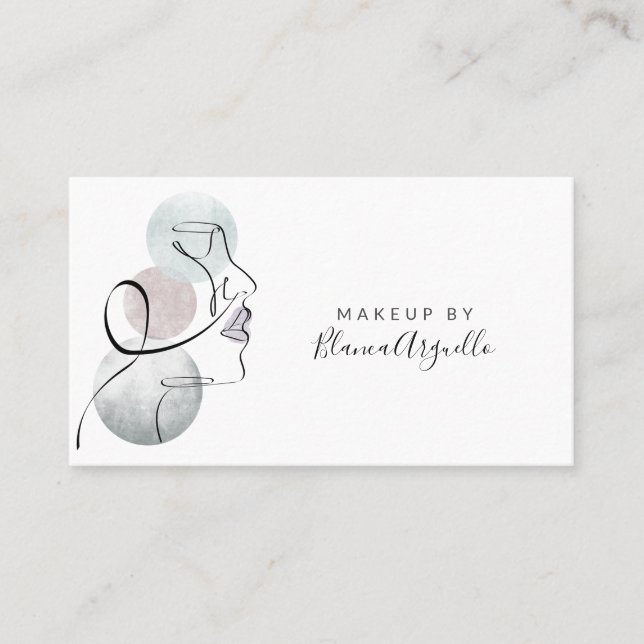 Carte De Visite Beauty Logo Maquillage Artiste Affaires Et Rendez- (Devant)