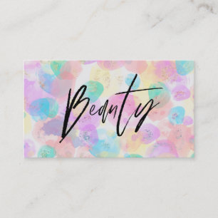 Carte De Visite *~* BEAUTY Pastel Parties scintillant Rainbow Wate