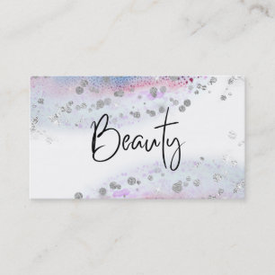 Carte De Visite *~* BEAUTYBlue Pastel Aquarelle Parties scintil