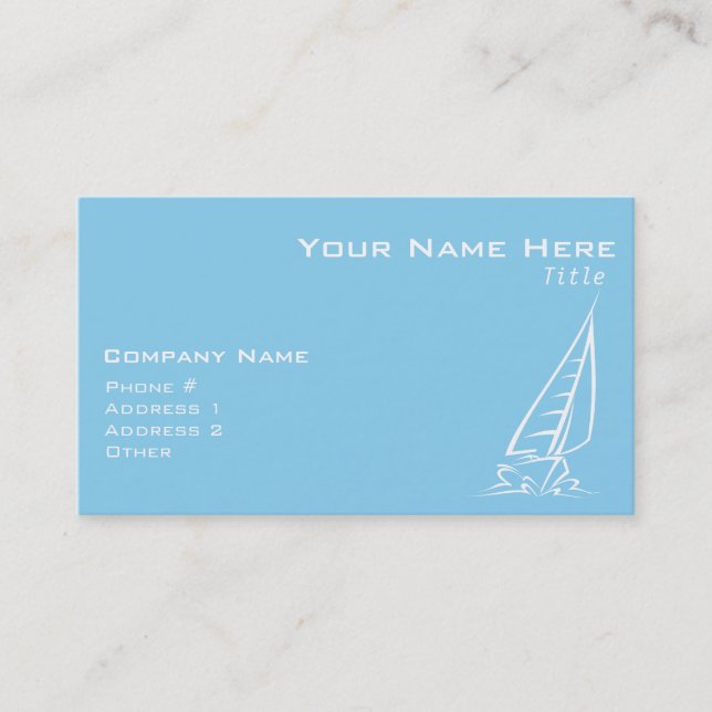 Carte De Visite Bébé Blue Voile (Devant)