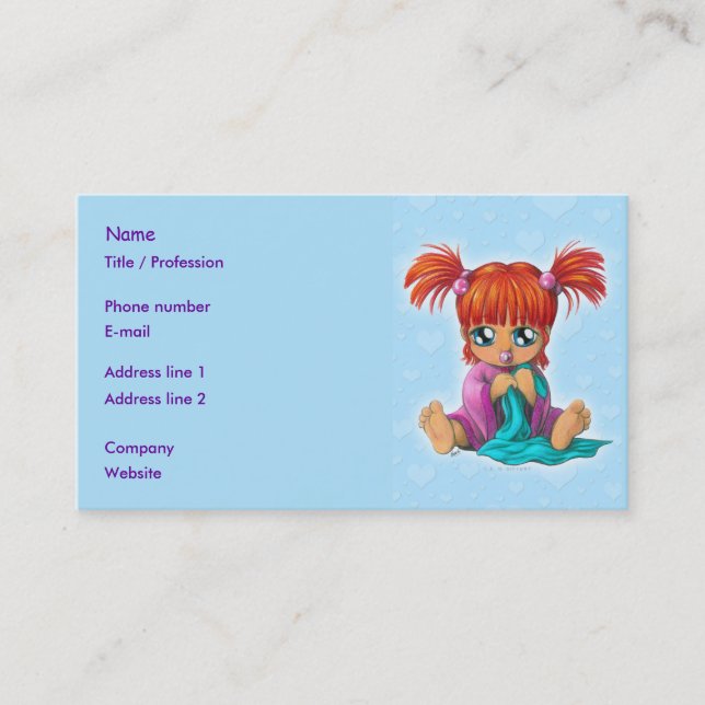 Carte De Visite Bébé de Chibi (Devant)