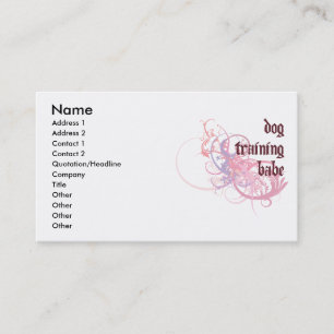 Carte De Visite Bébé de formation de chien