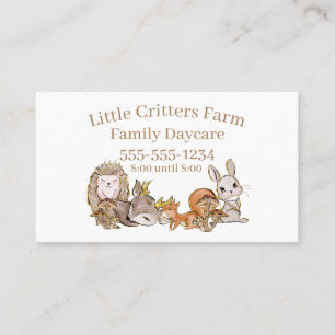 Carte De Visite Bébé mignon Animaux Enfants Professionnel