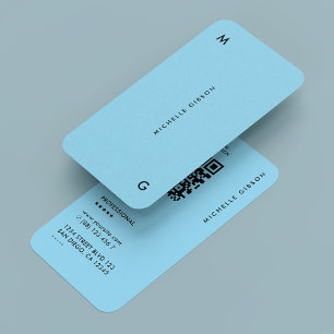 Carte De Visite Bébé professionnel bleu minimal simple