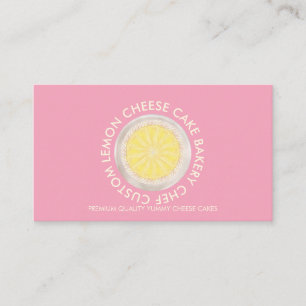 Carte De Visite Bébé rose maison boulangerie au gâteau au fromage