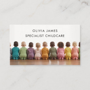 Carte De Visite Bébés mignons Soins de jour Nanny Baby Sitter