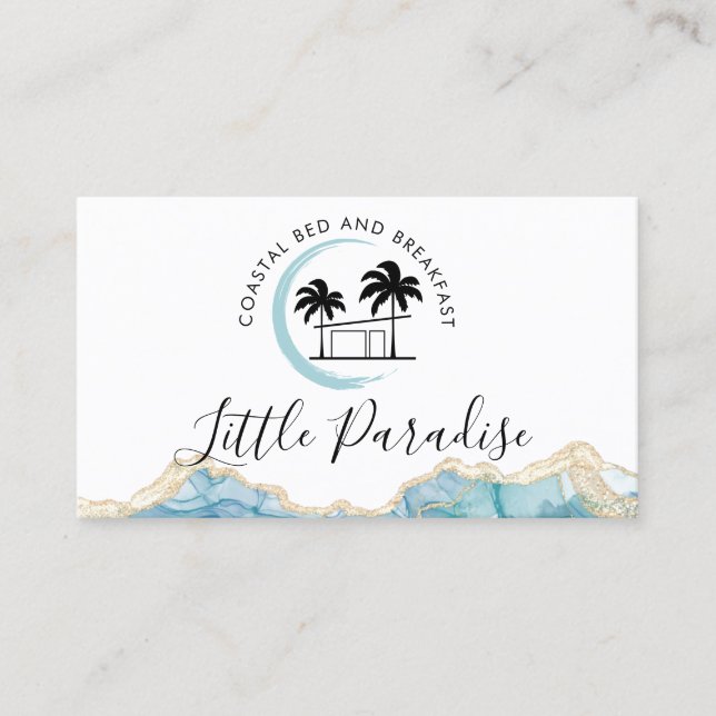 Carte De Visite bed and breakfast littoral location palm beach hou (Devant)