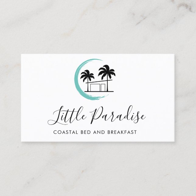 Carte De Visite bed and breakfast littoral location palm beach hou (Devant)