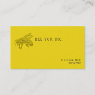 Carte De Visite Bee style Letterpress