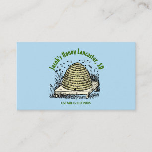 Carte De Visite Beehive Miel Bleu clair