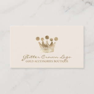 Carte De Visite Beige Baby Gold Crown