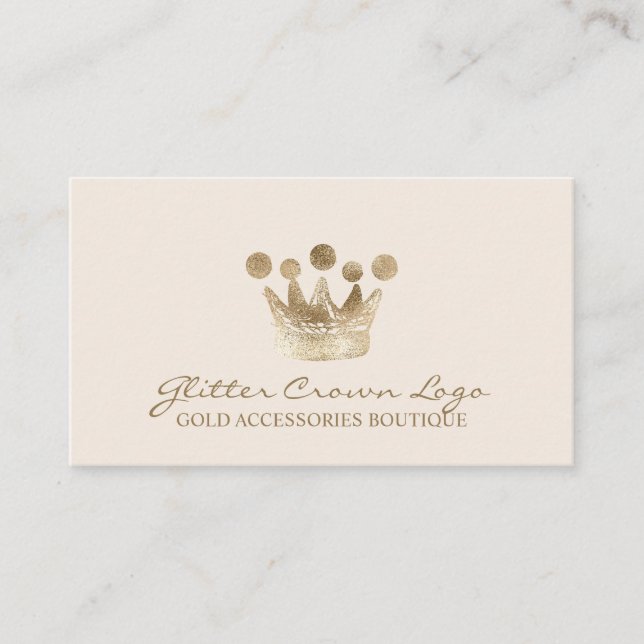 Carte De Visite Beige Baby Gold Crown (Devant)