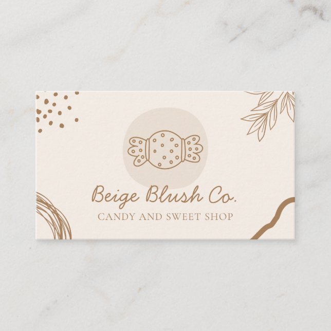 Carte De Visite Beige Blush Wedding planner Anniversaire Menace Ca (Devant)