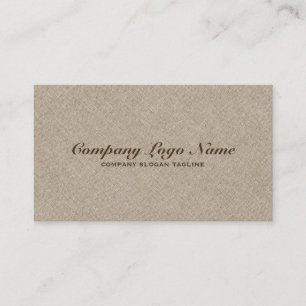 Carte De Visite Beige clair Faux Naturel Linge Brillant Look
